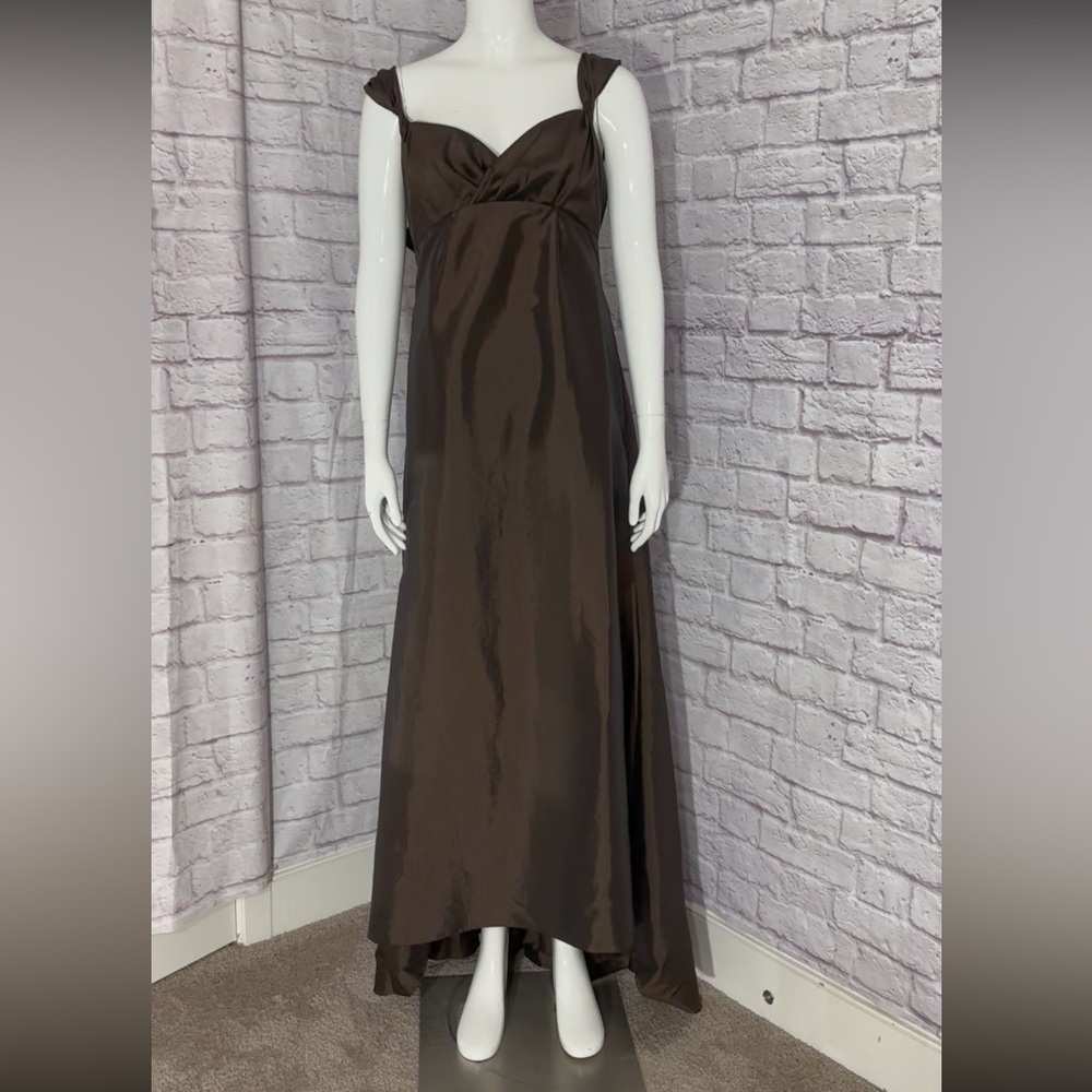 David Bridal party brown long dress - Picture 2 of 5